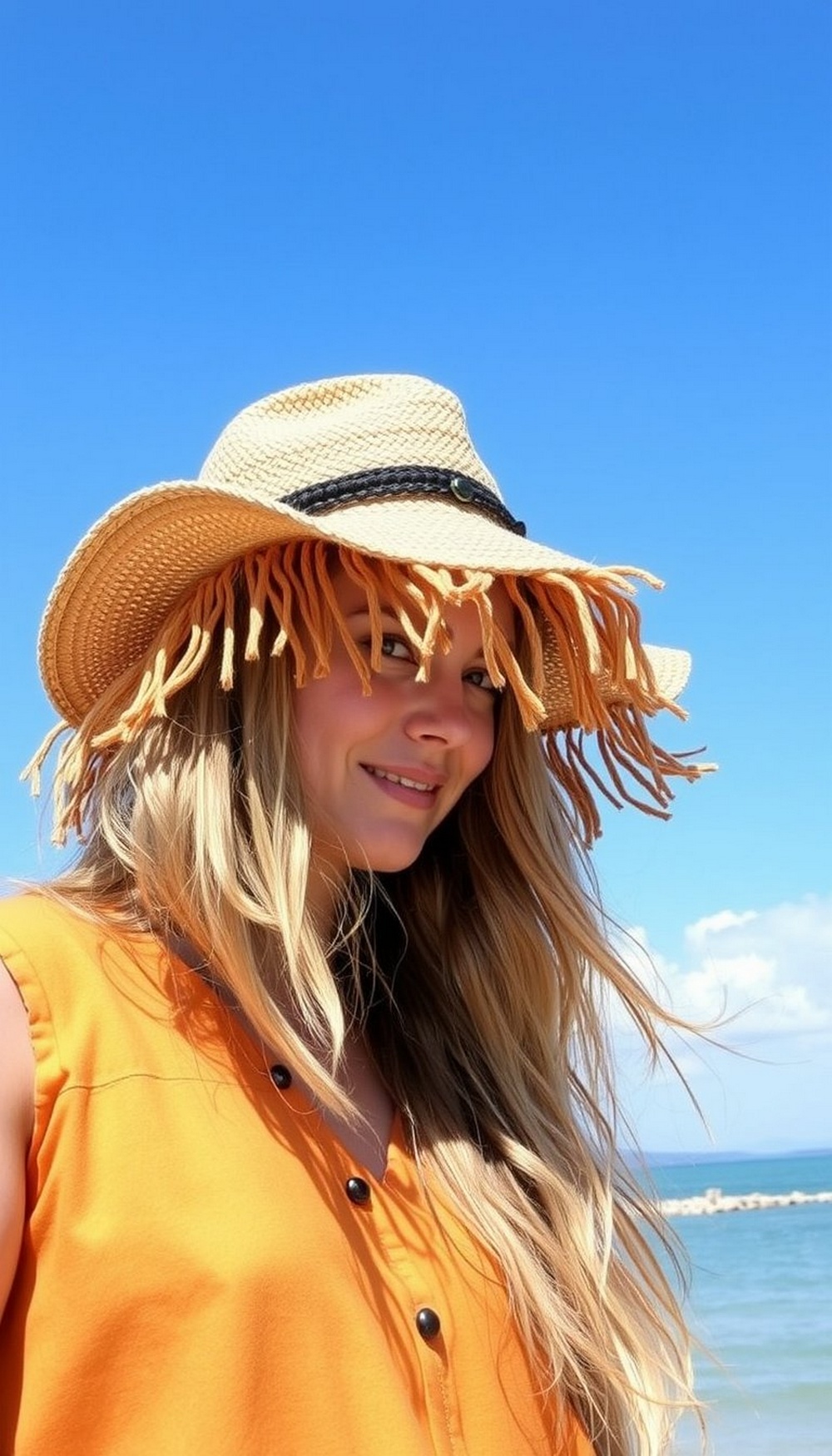 Boho Slouch Hat with Fringe