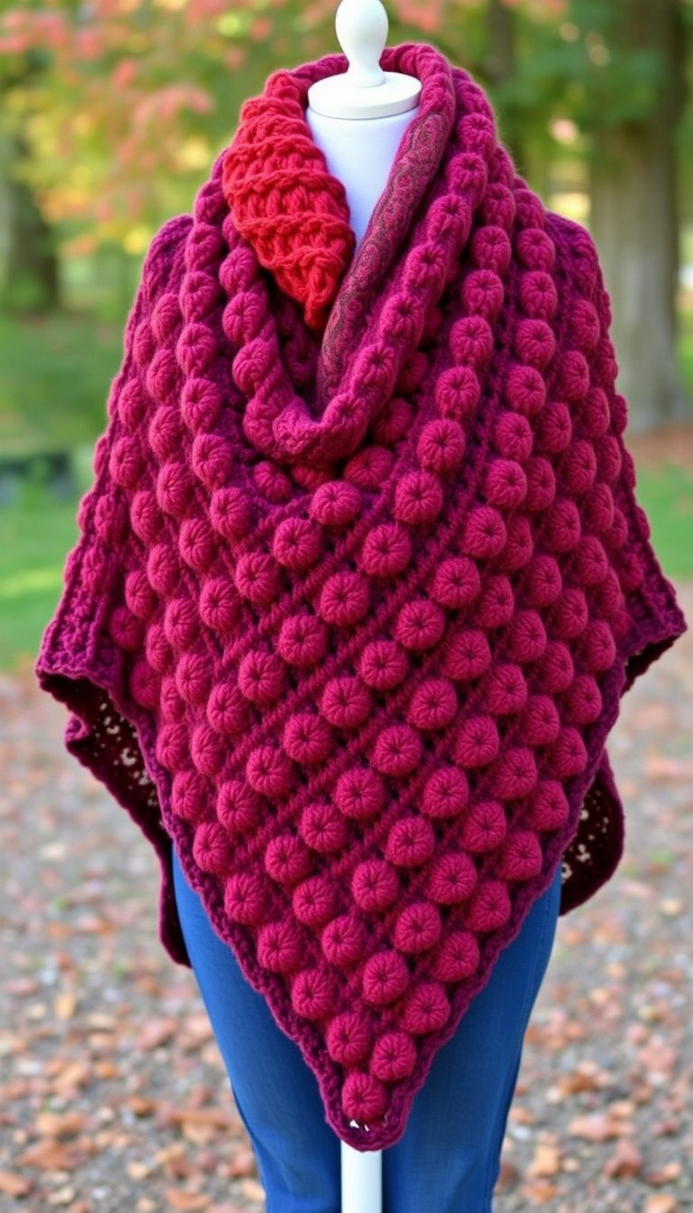 Chunky Bobble Shawl