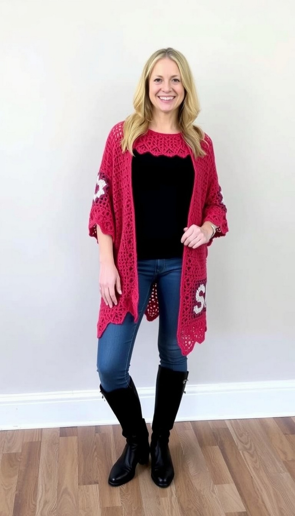 Filet Crochet Poncho