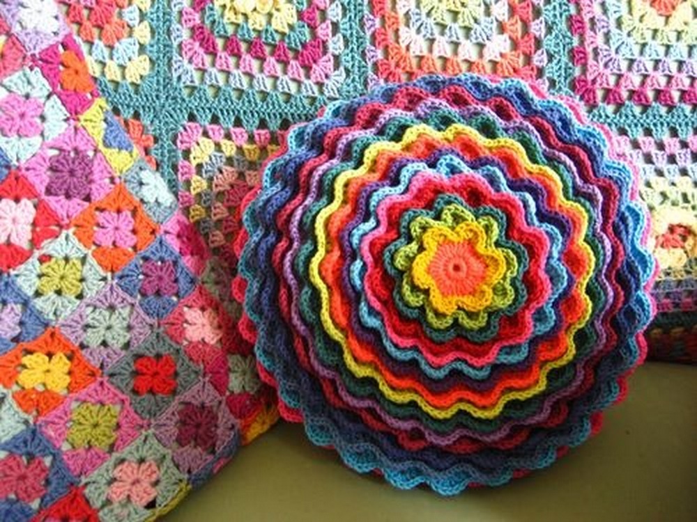 Flower Motif Pillow