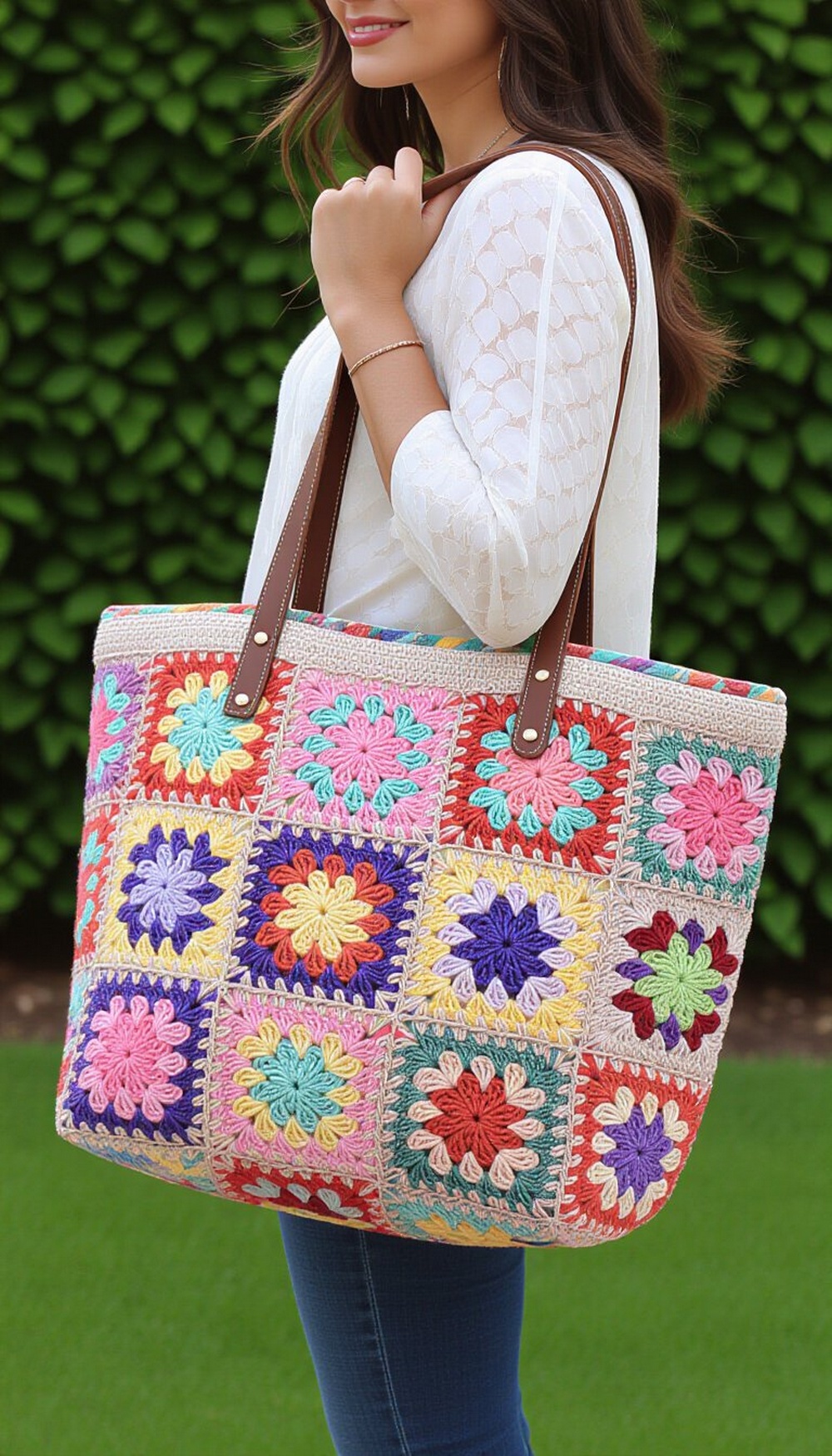 Granny Square Tote