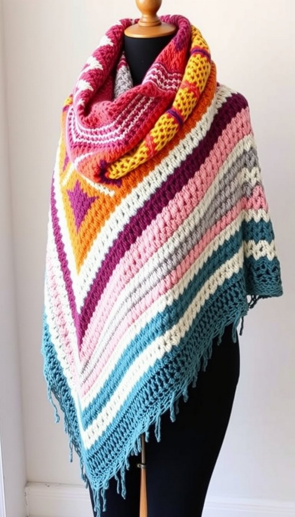Mosaic Crochet Shawl