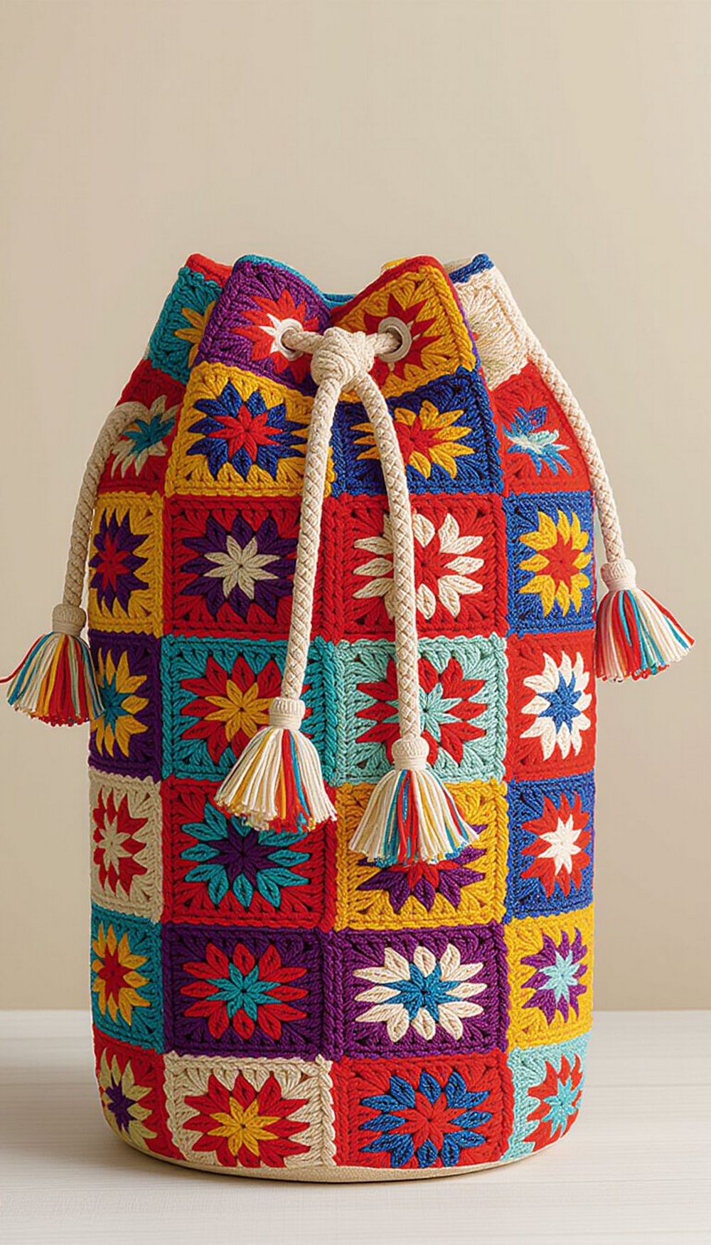 Patchwork Bucket Bag