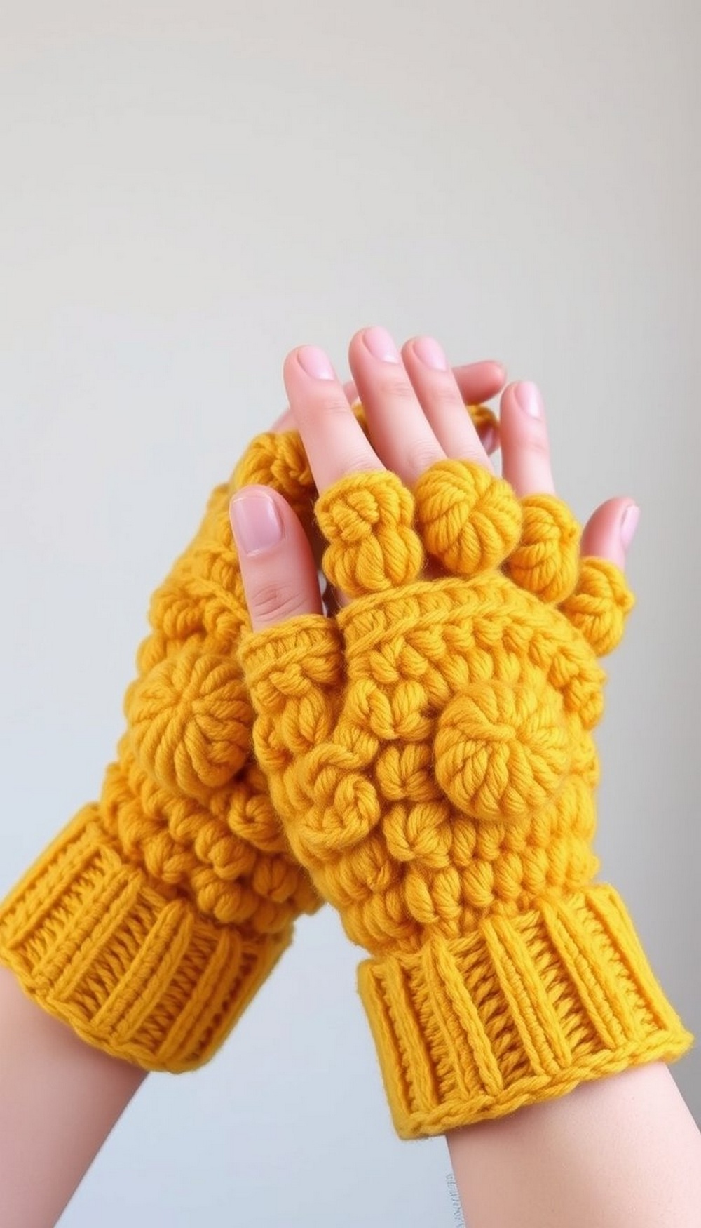 Puff Stitch or Bobble Gloves