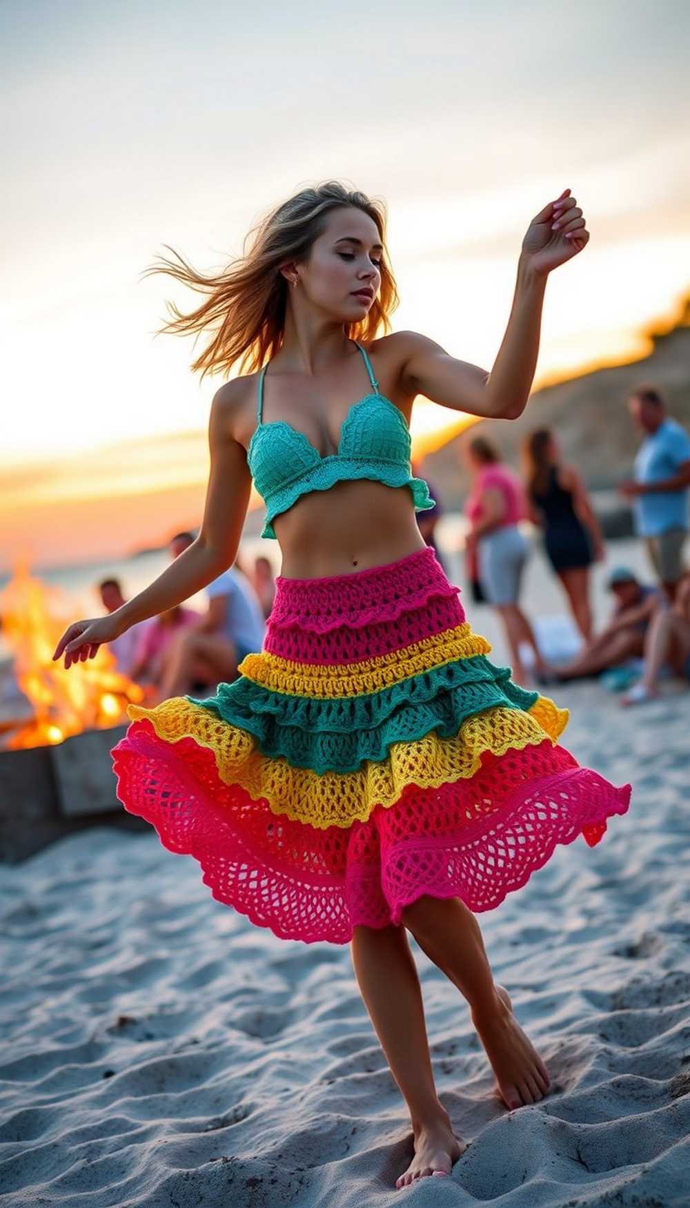 Ruffled Mini Skirt