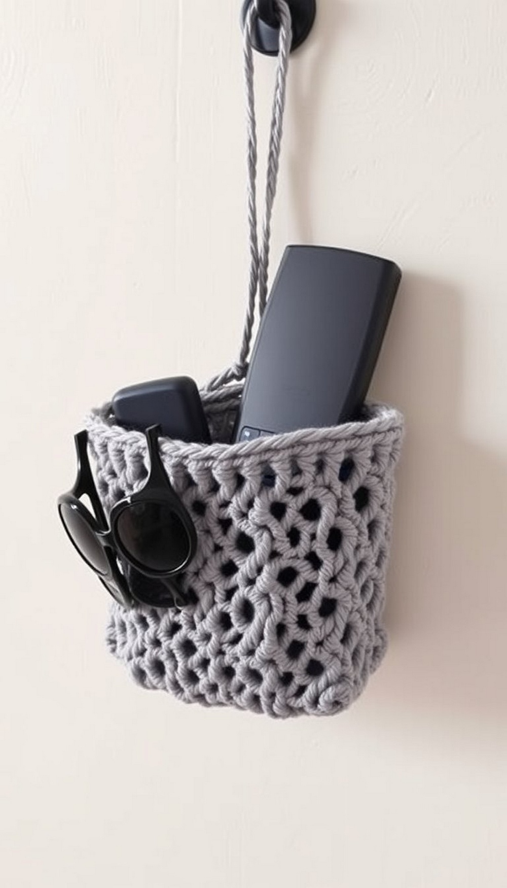 Stiffened Hanging Pocket Basket