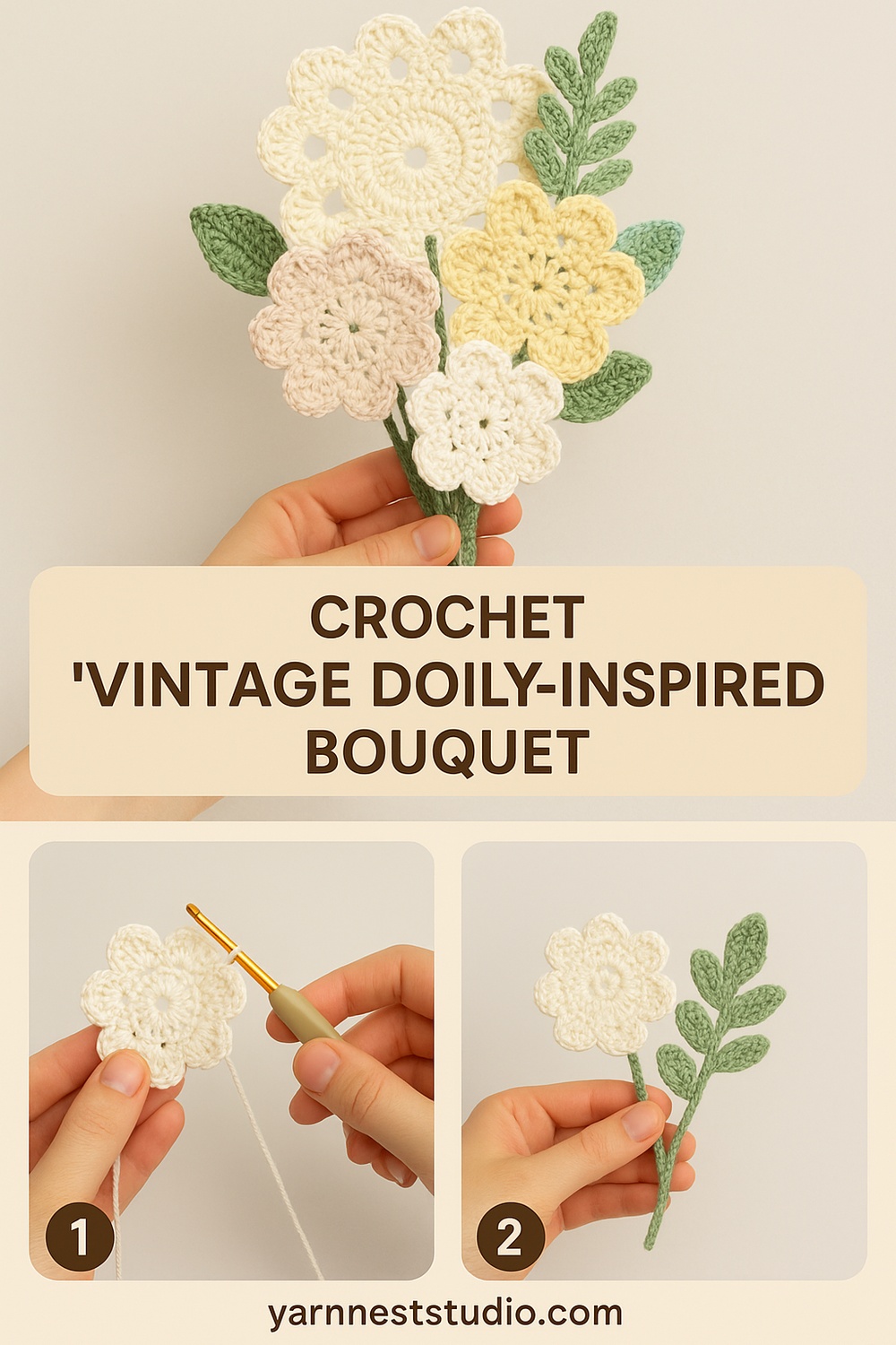 Vintage Doily Inspired Bouquet