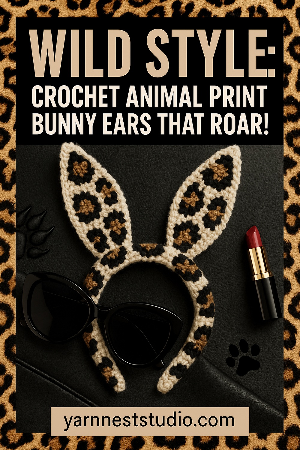 Animal Print Bunny Ears with Leopard or Zebra Patterns