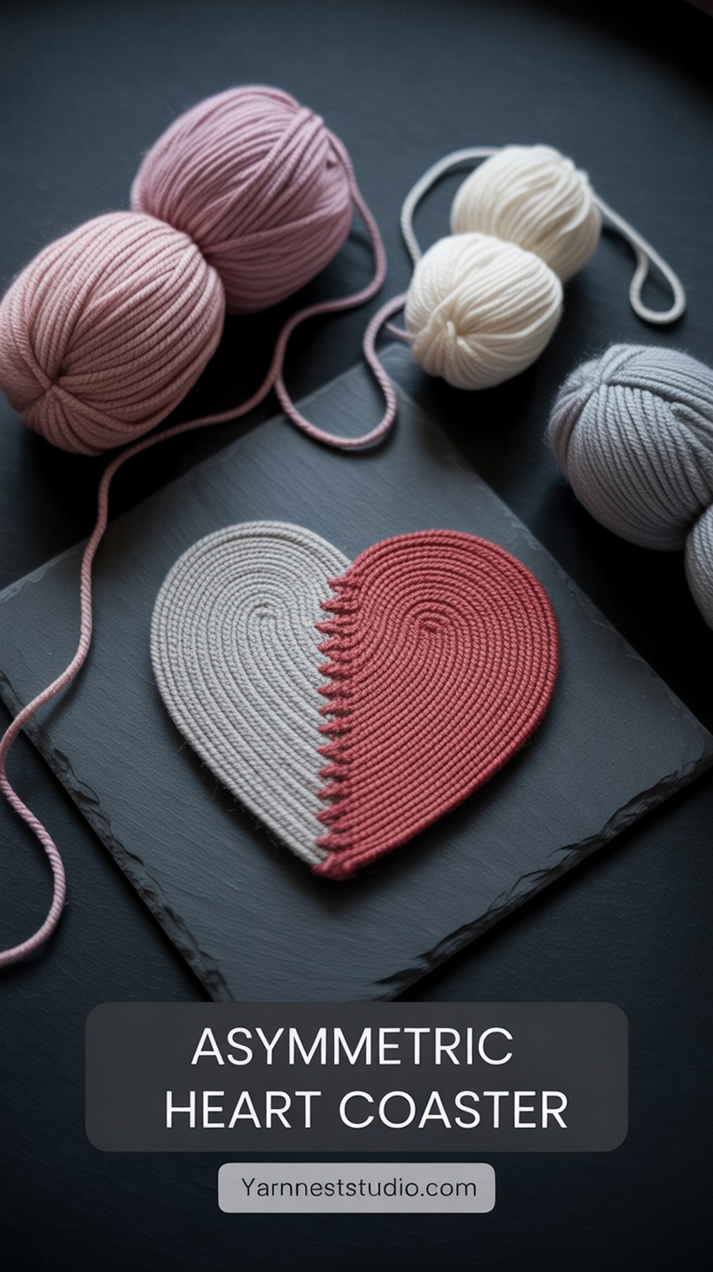 Asymmetric Heart Coaster