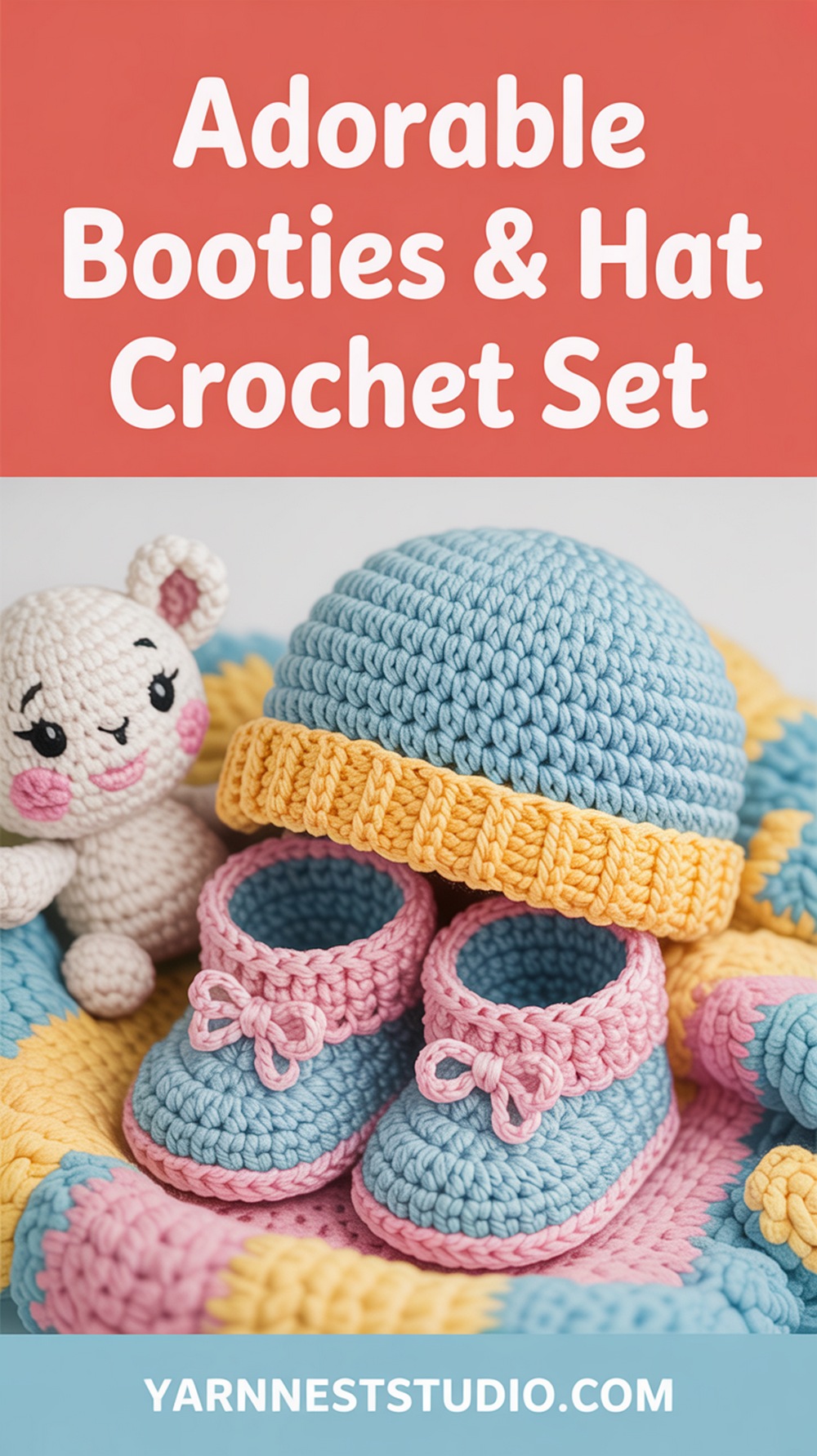 Baby Booties & Hat Set