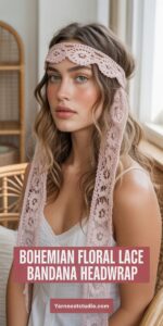 Bohemian Floral Lace Bandana Headwrap