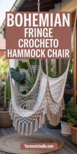 Bohemian Fringe Crochet Hammock Chair
