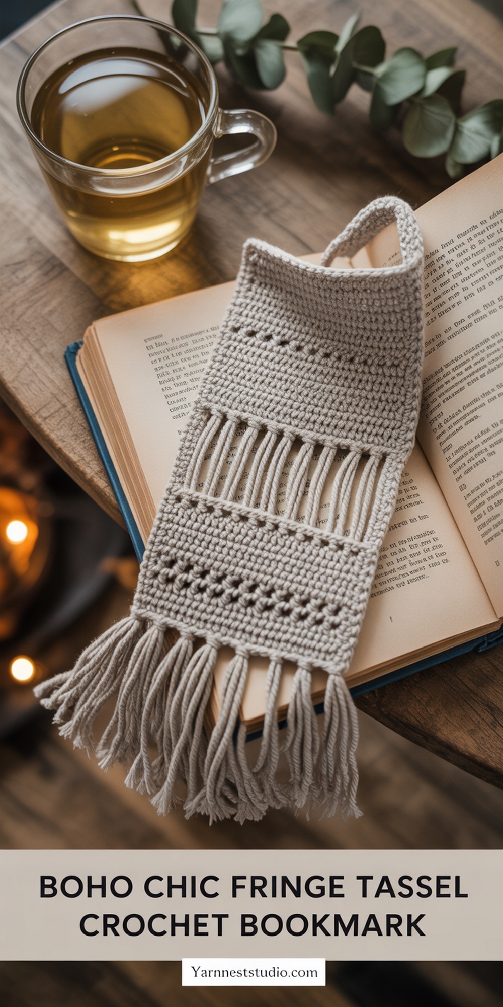 Boho Chic Fringe Tassel Crochet Bookmark