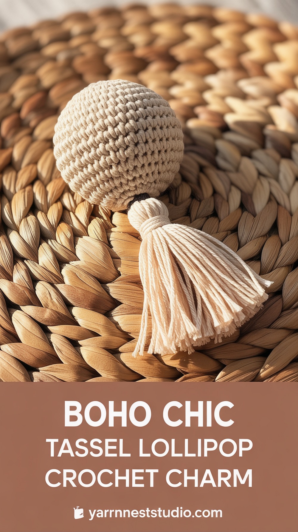 Boho Chic Tassel Lollipop Crochet Charm