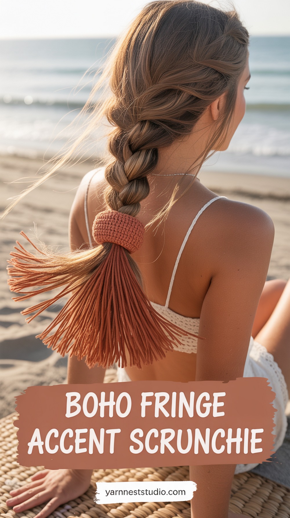 Boho Fringe Accent Scrunchie