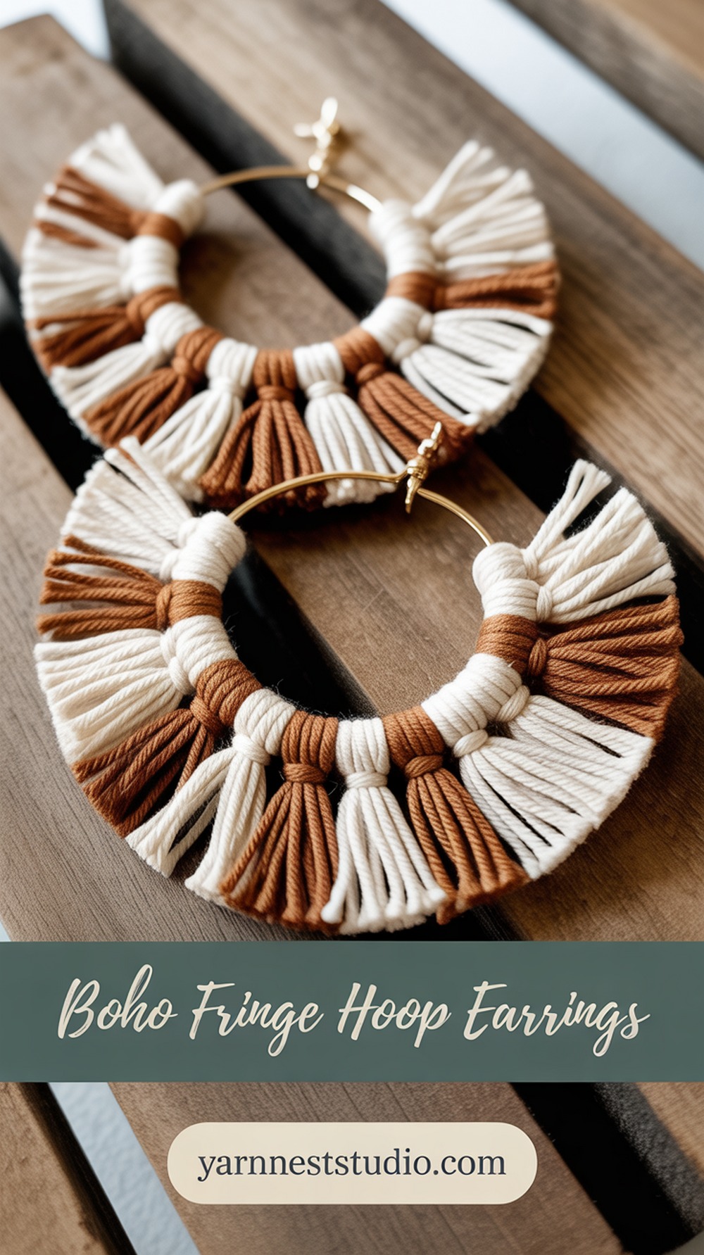 Boho Fringe Hoop Earrings