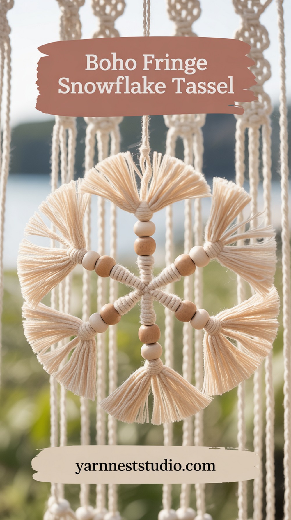 Boho Fringe Snowflake Tassel