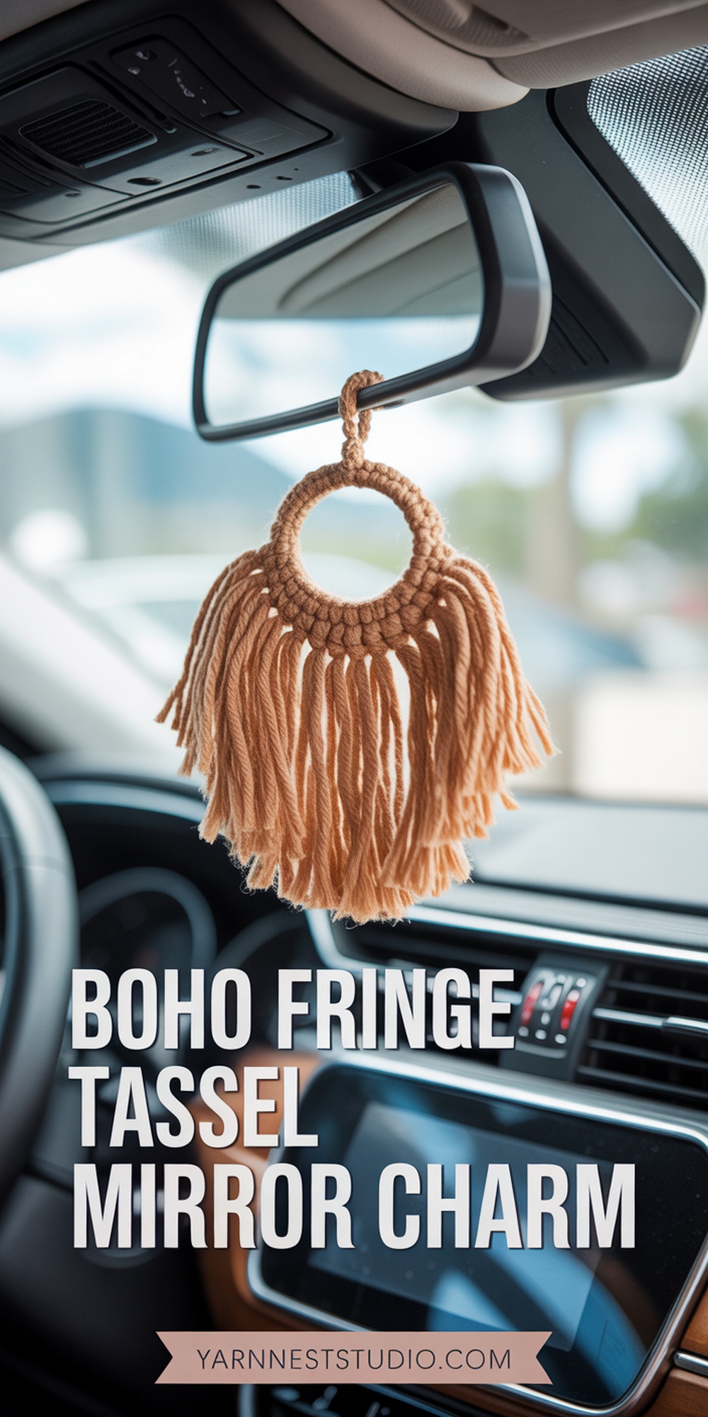 Boho Fringe Tassel Mirror Charm