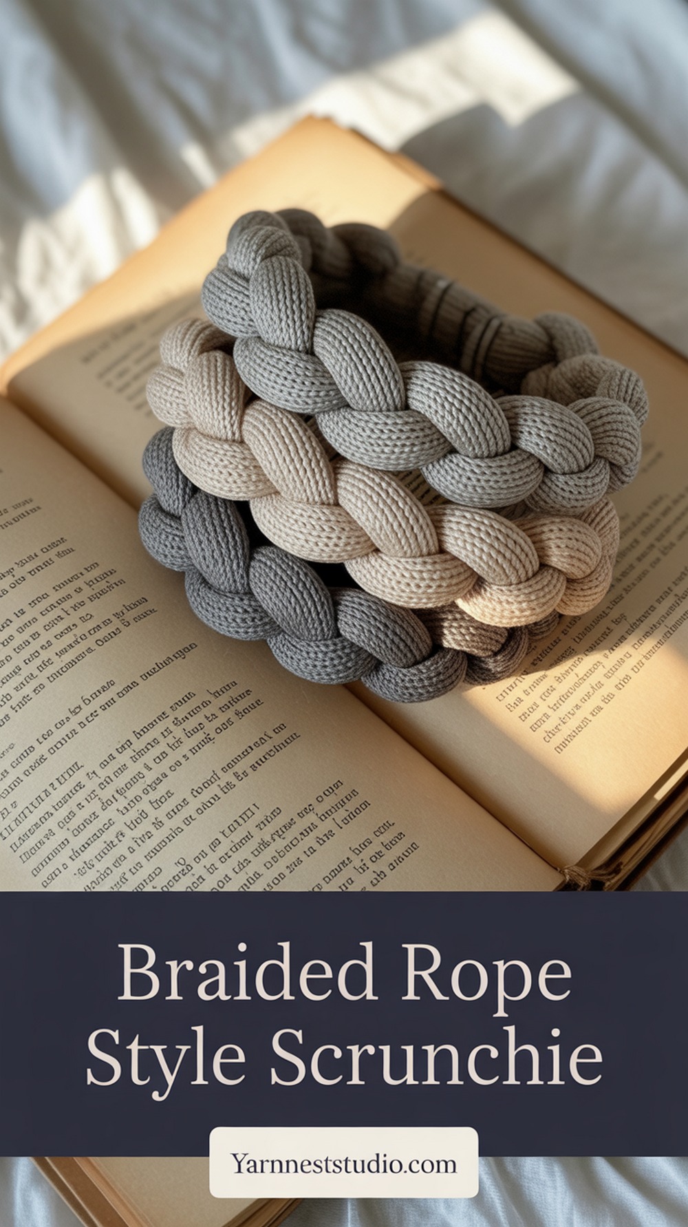Braided Rope Style Scrunchie