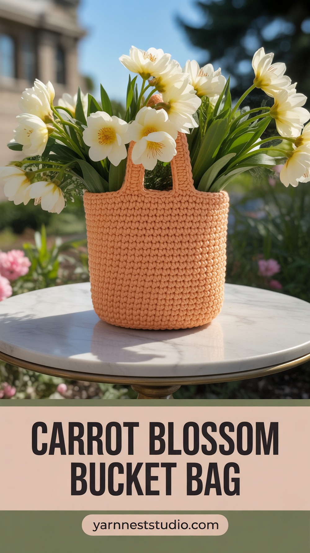 Carrot Blossom Bucket Bag
