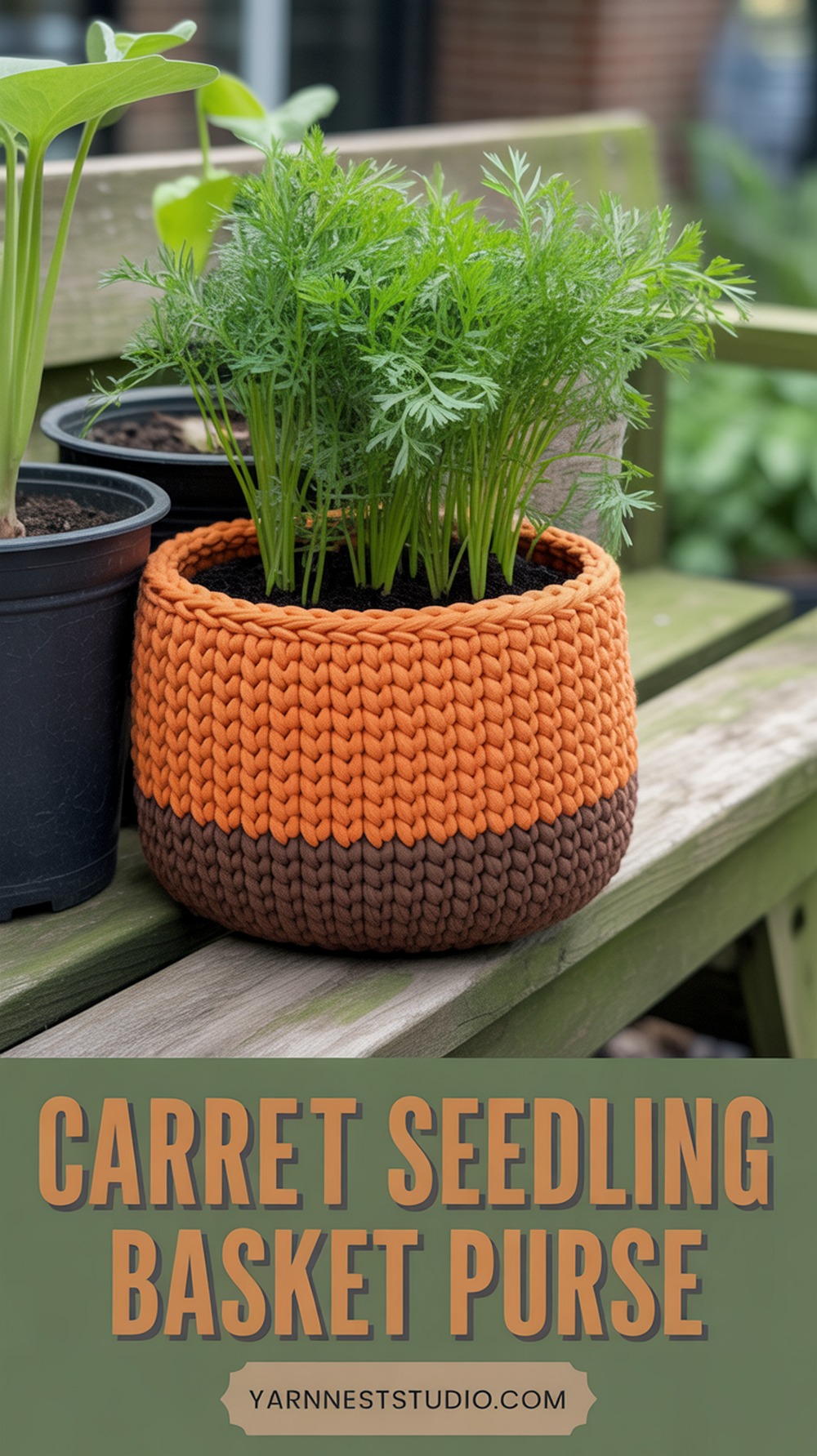 Carrot Seedling Basket Purse