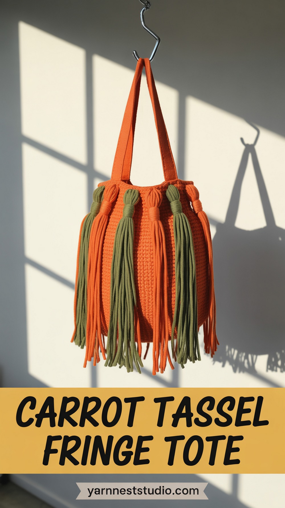 Carrot Tassel Fringe Tote