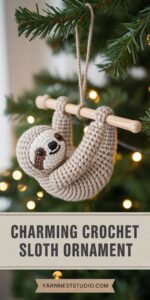 Charming Crochet Sloth Ornament