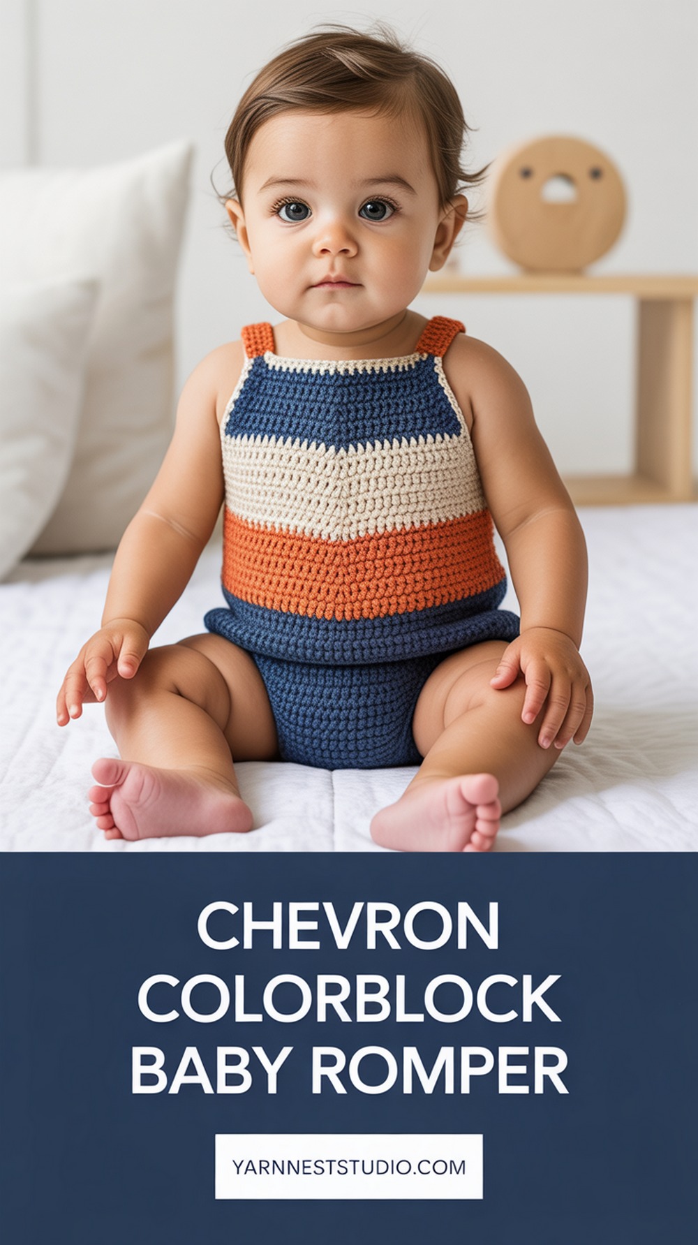 Chevron Colorblock Baby Romper