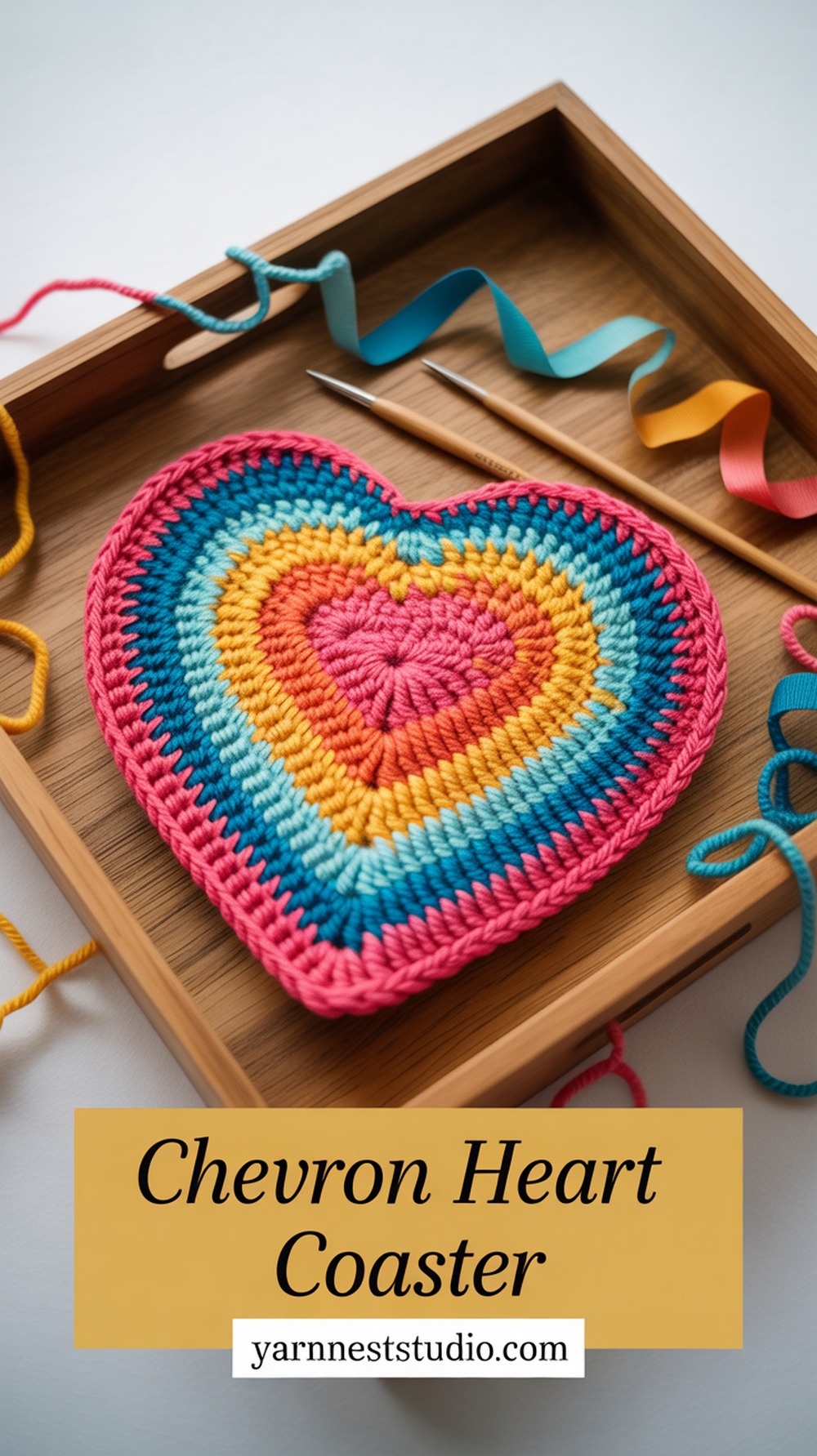 Chevron Heart Coaster