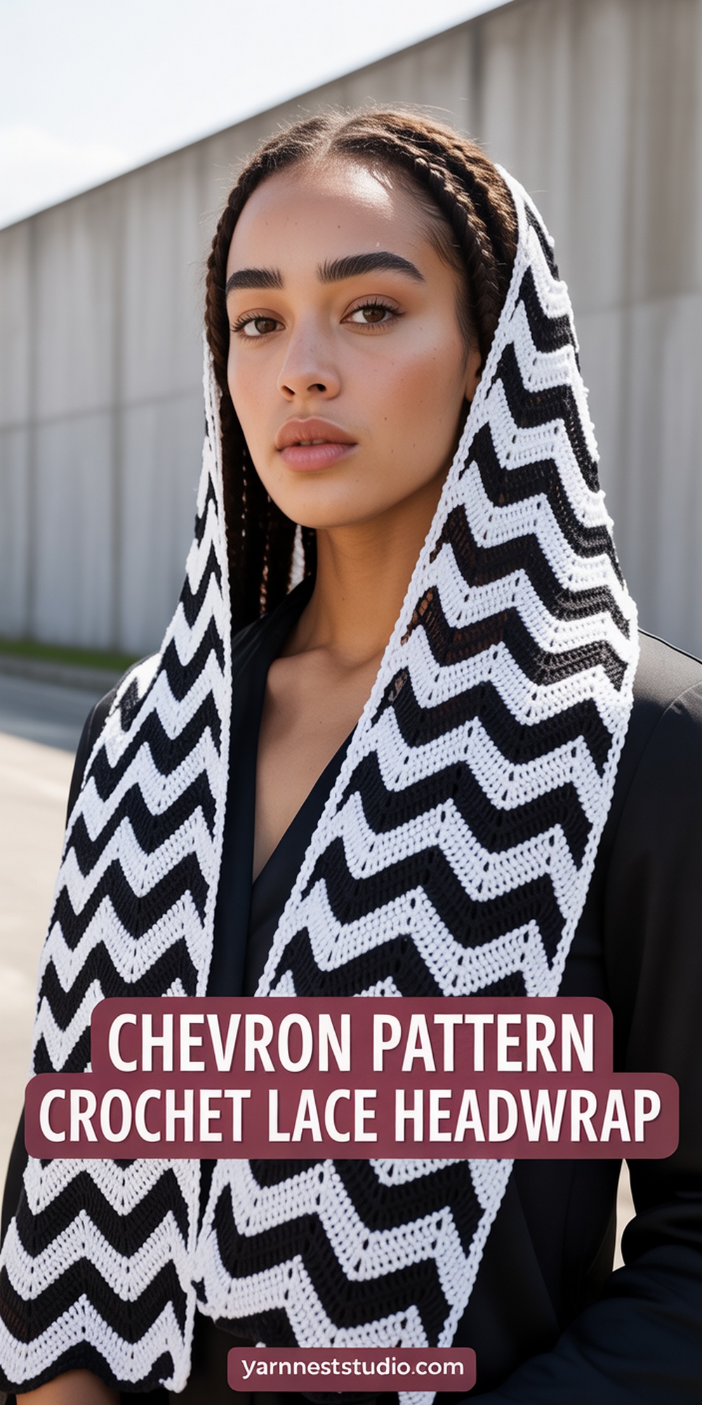 Chevron Pattern Crochet Lace Headwrap
