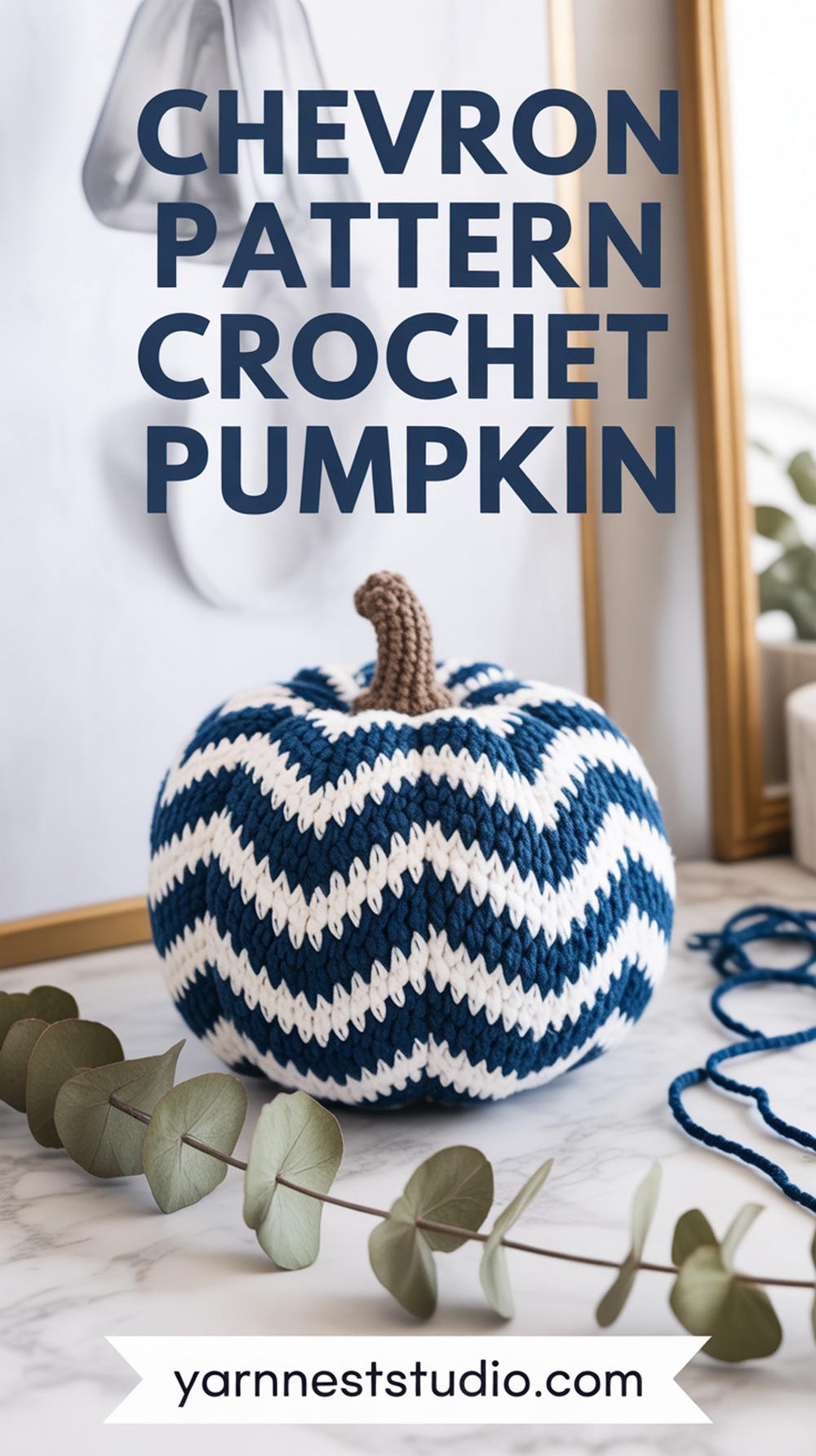 Chevron Pattern Crochet Pumpkin
