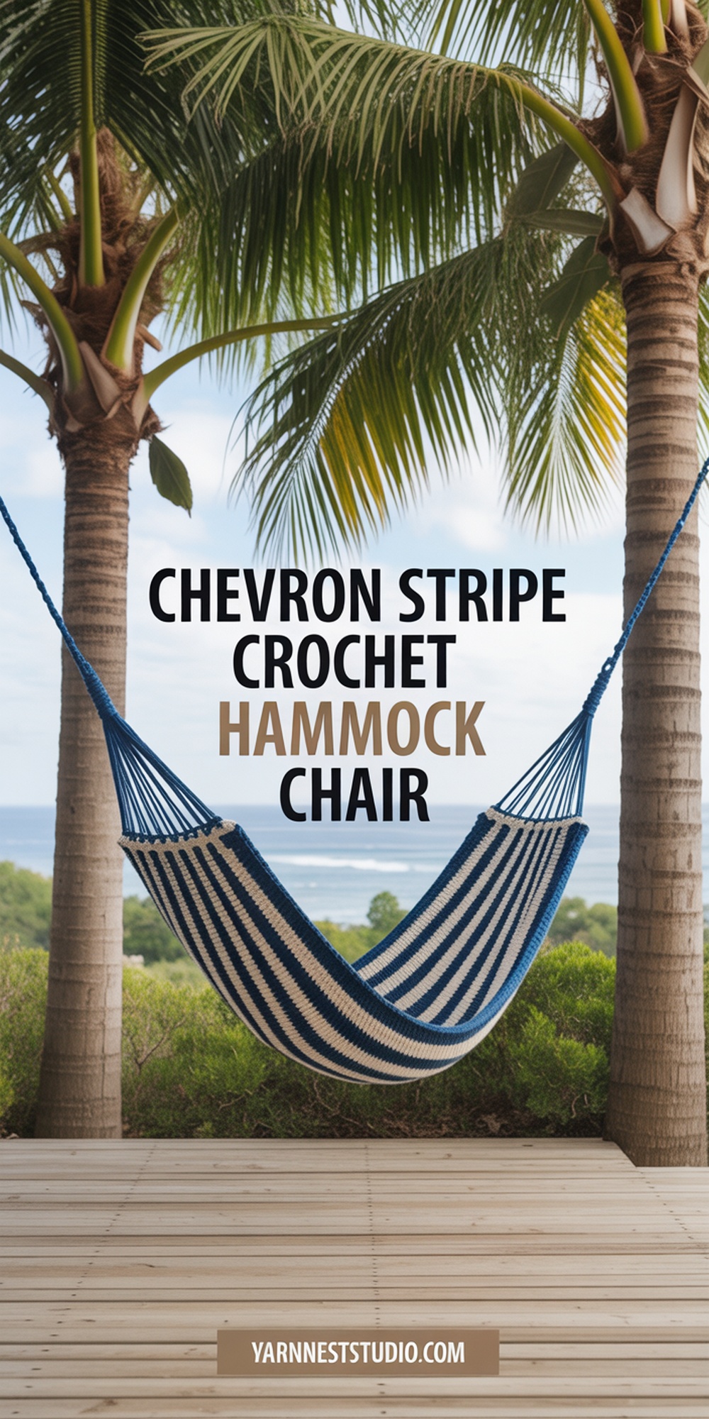 Chevron Stripe Crochet Hammock Chair