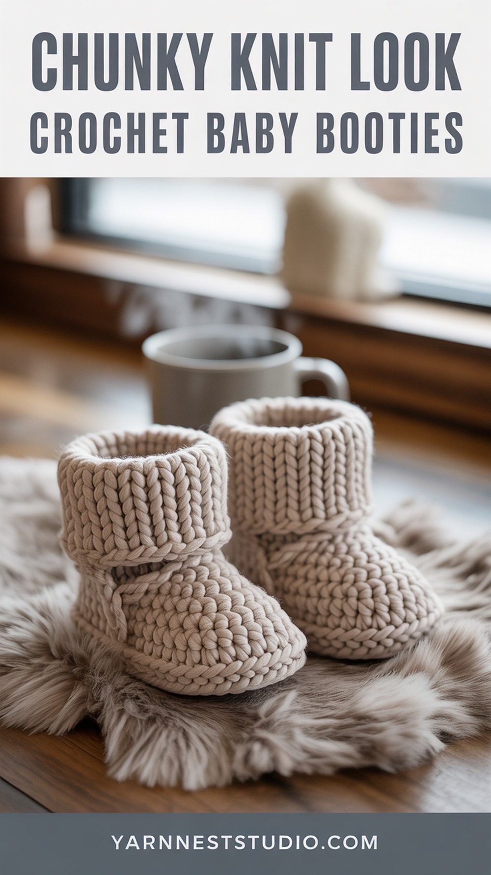 Chunky Knit Look Crochet Baby Booties