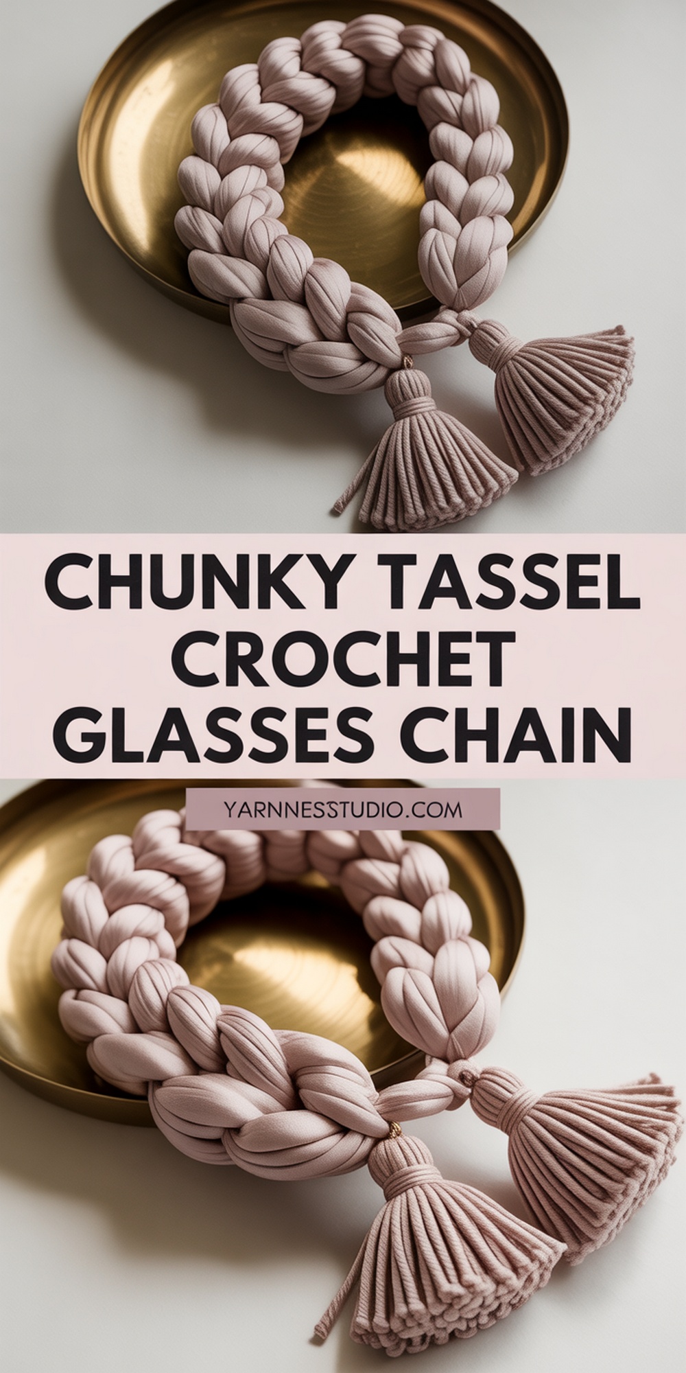 Chunky Tassel Crochet Glasses Chain