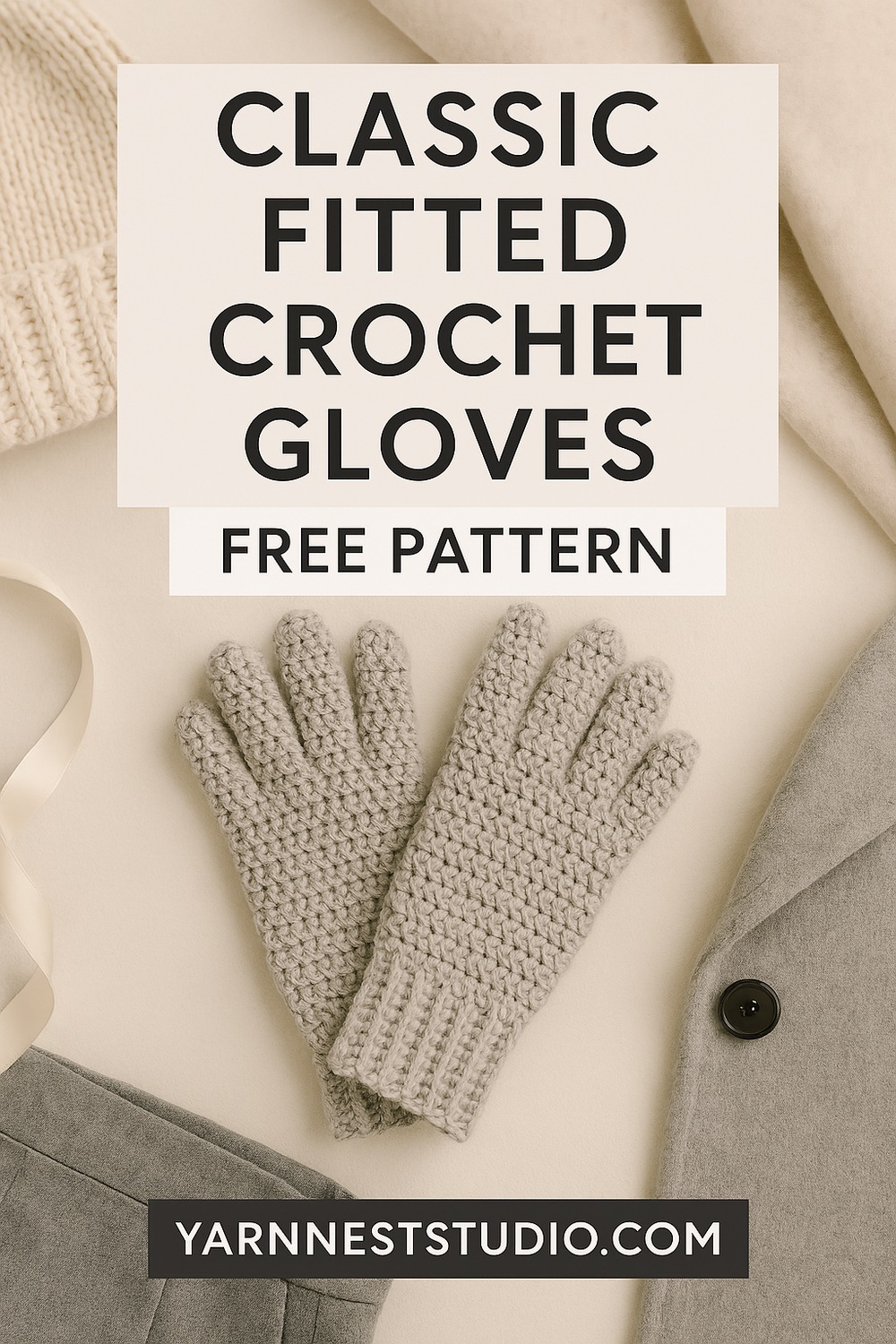 Classic Fitted Crochet Gloves