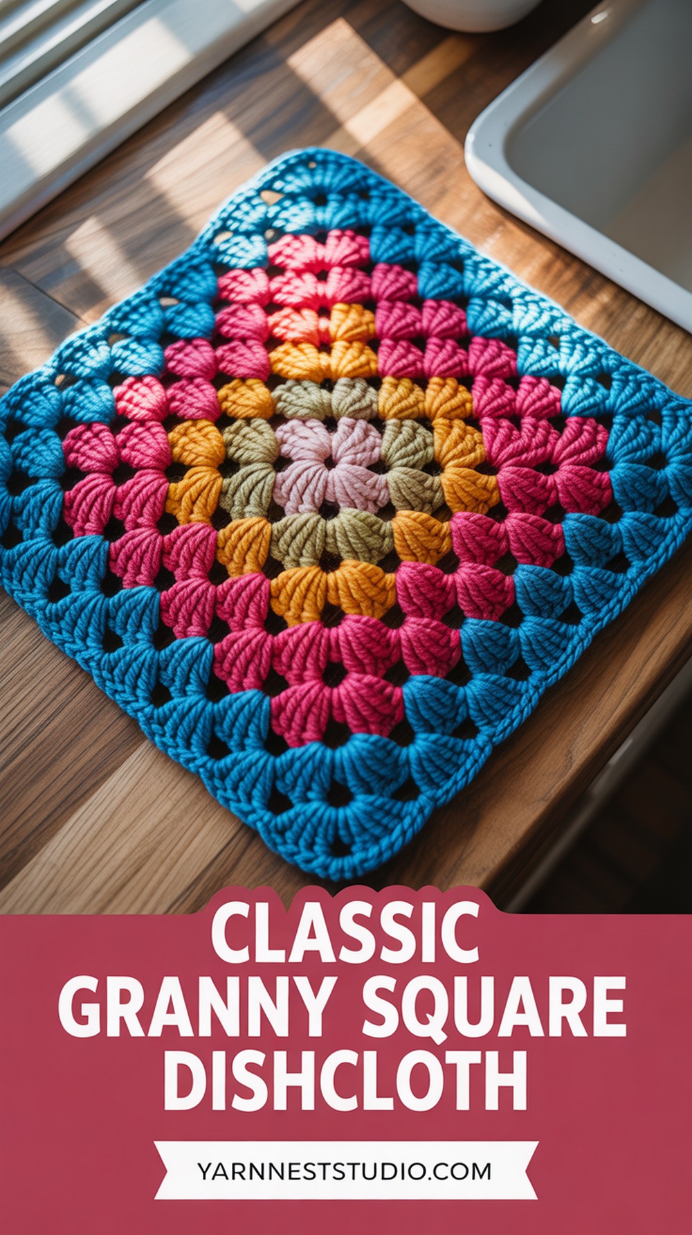 Classic Granny Square Dishcloth
