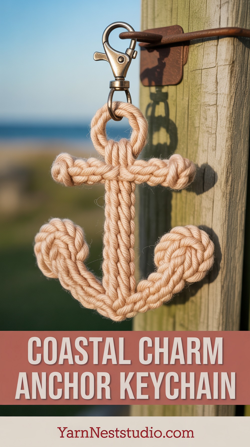 Coastal Charm Anchor Keychain