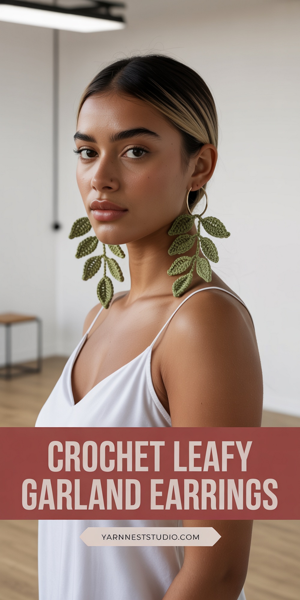 Crochet Leafy Garland Earrings