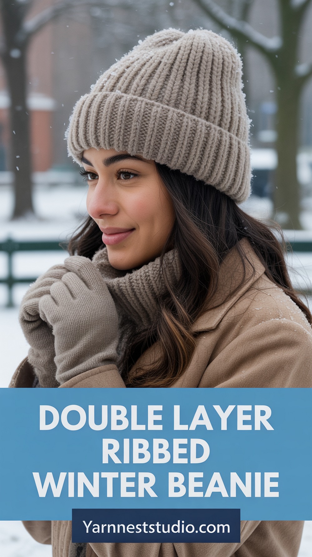 Double Layer Ribbed Winter Beanie