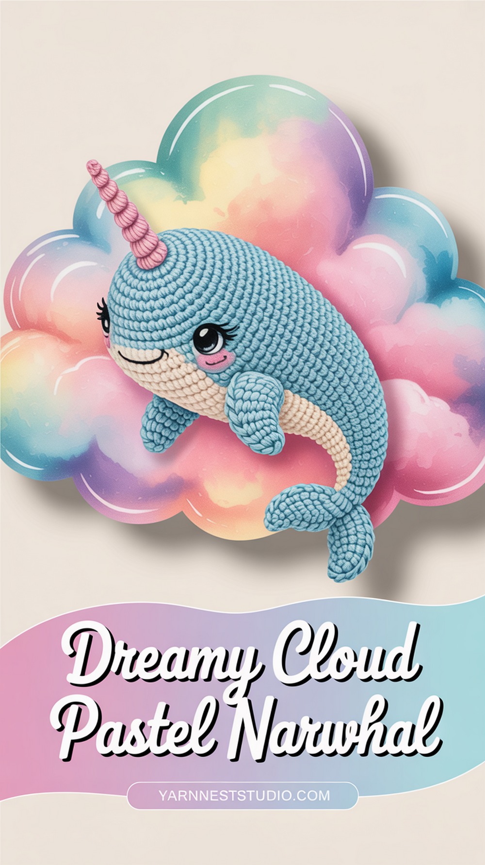 Dreamy Cloud Pastel Narwhal