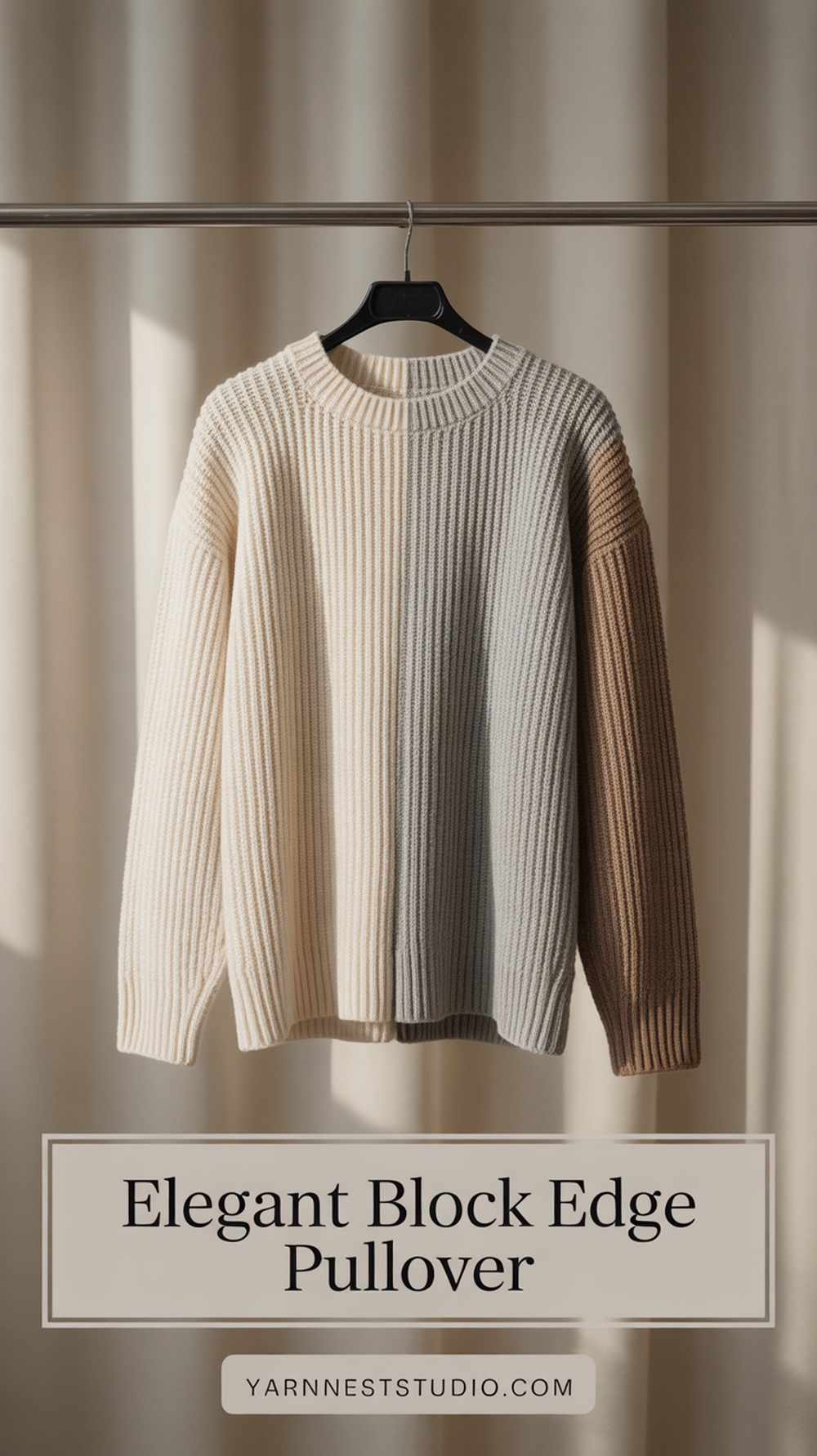 Elegant Block Edge Pullover