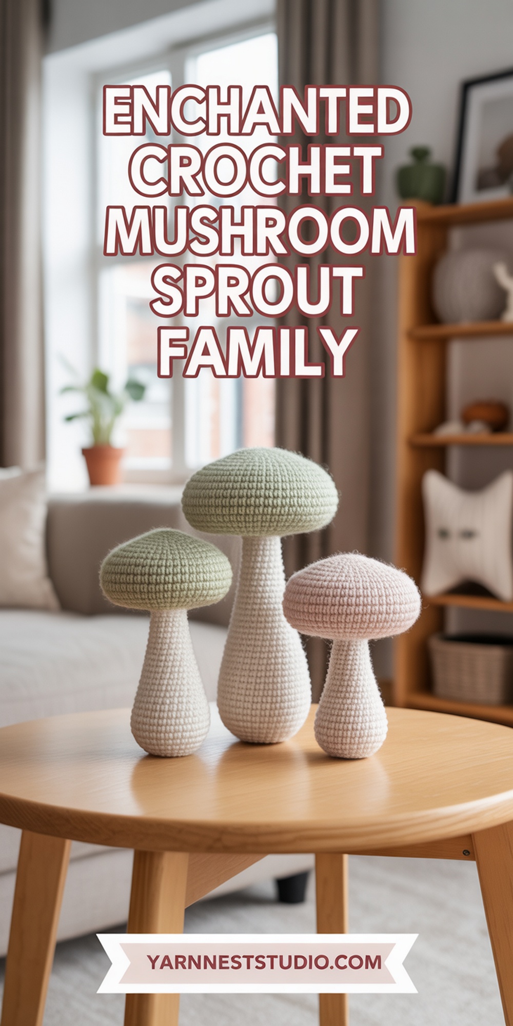 Enchanted Crochet Mushroom Sprout Family