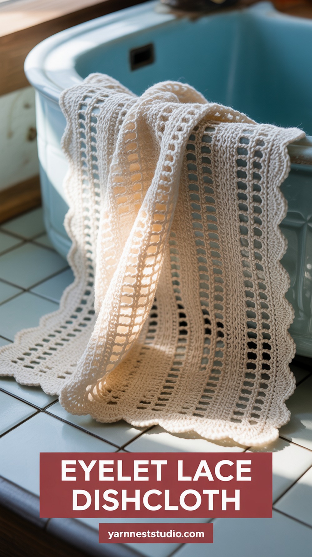 Eyelet Lace Dishcloth