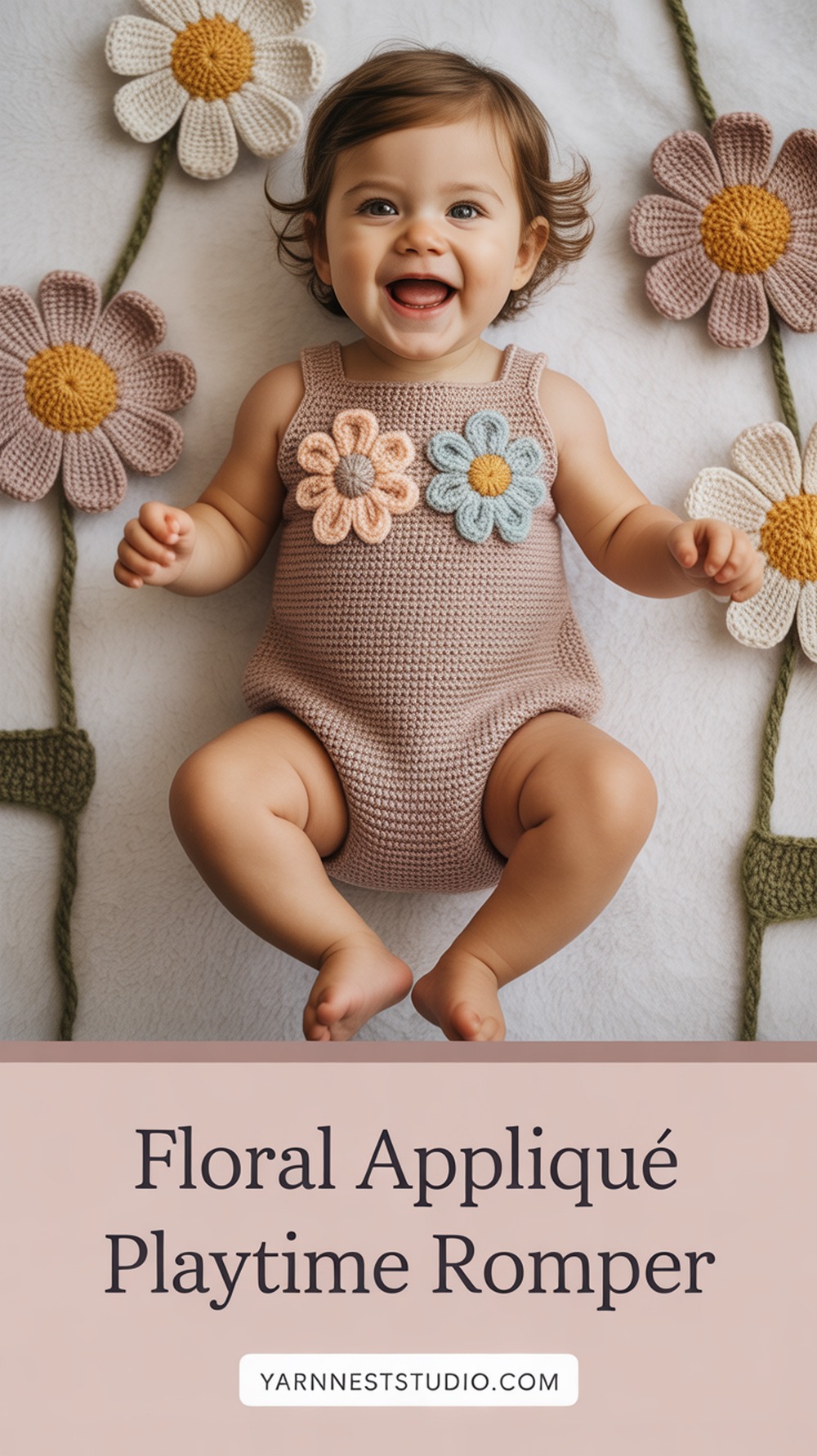 Floral Appliqué Playtime Romper