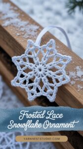 Frosted Lace Snowflake Ornament