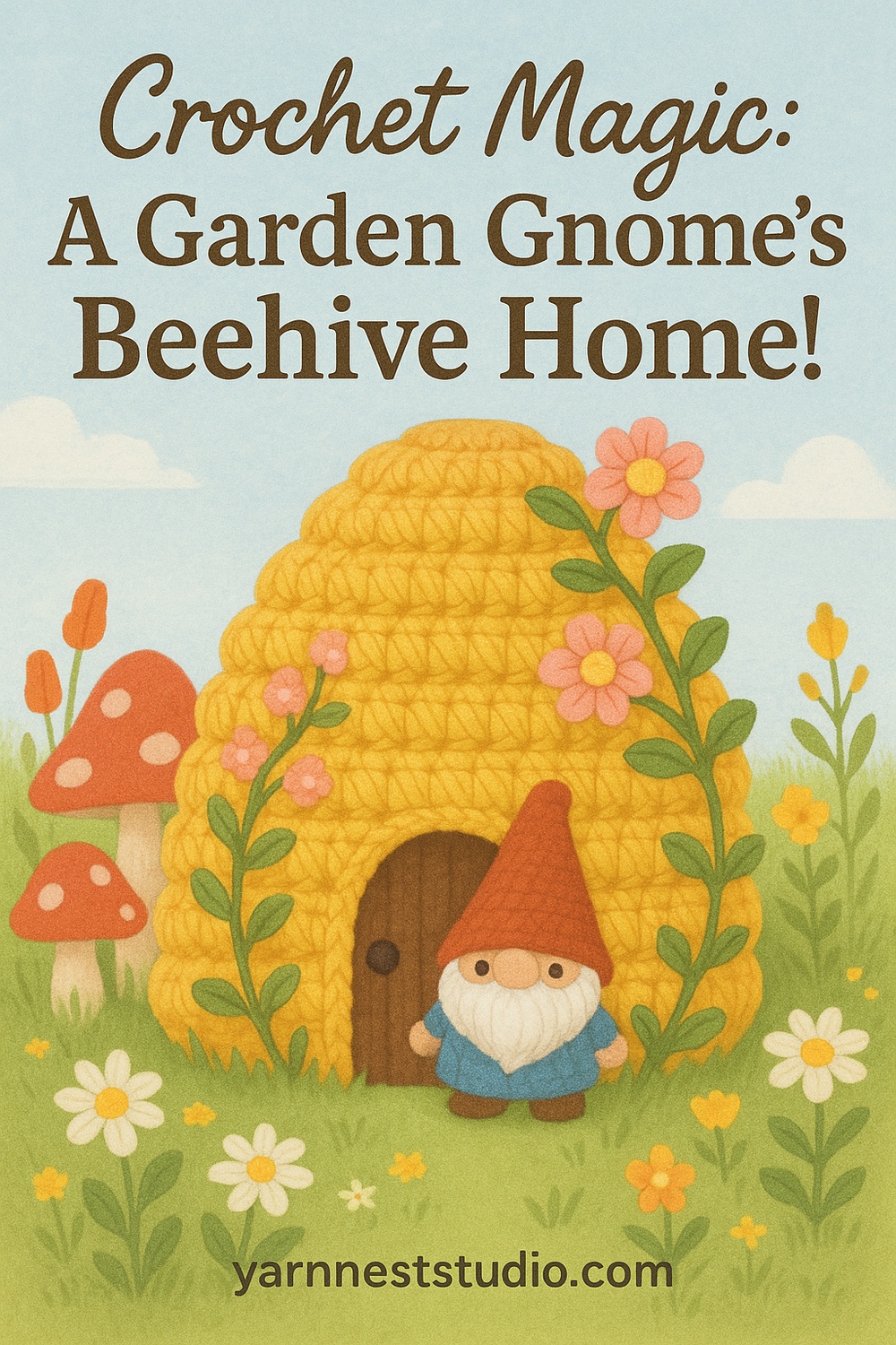 Garden Gnome Beehive Home Combo