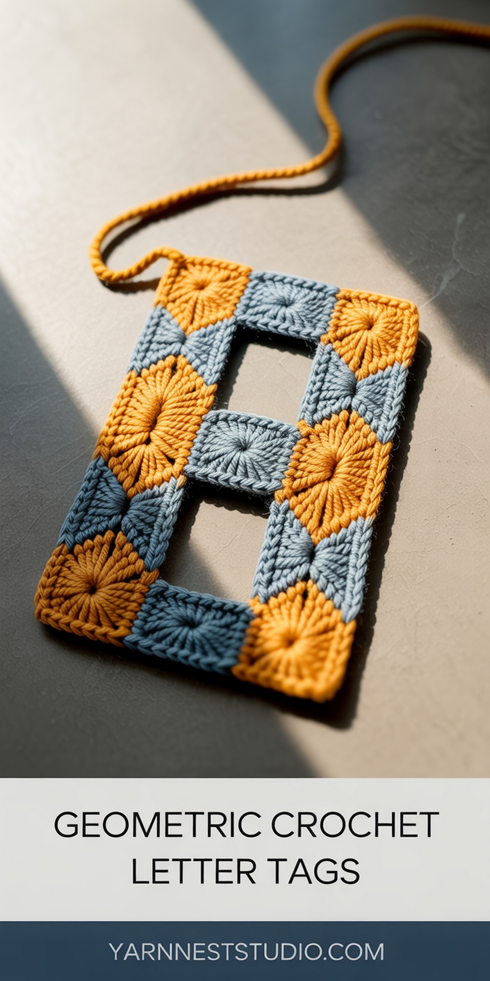 Geometric Crochet Letter Tags