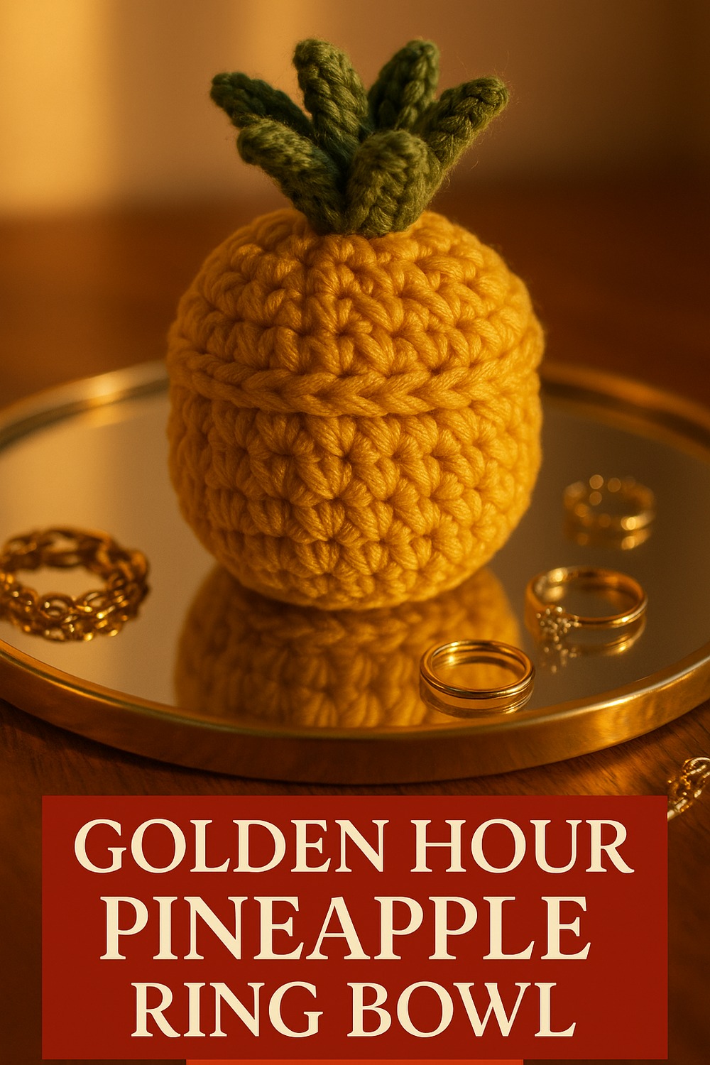 Golden Hour Pineapple Ring Bowl