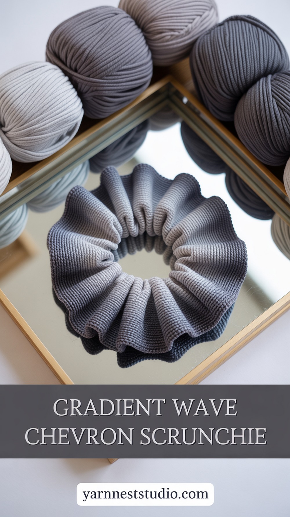 Gradient Wave Chevron Scrunchie
