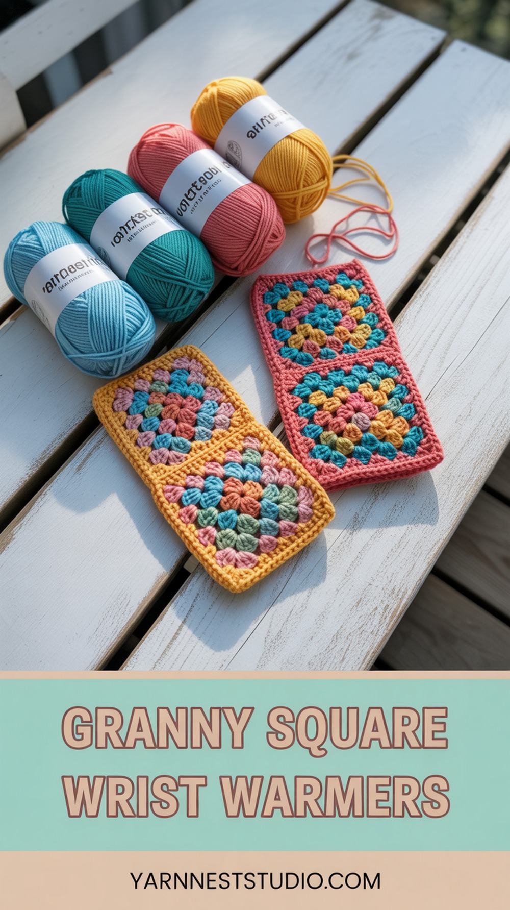 Granny Square Wrist Warmers